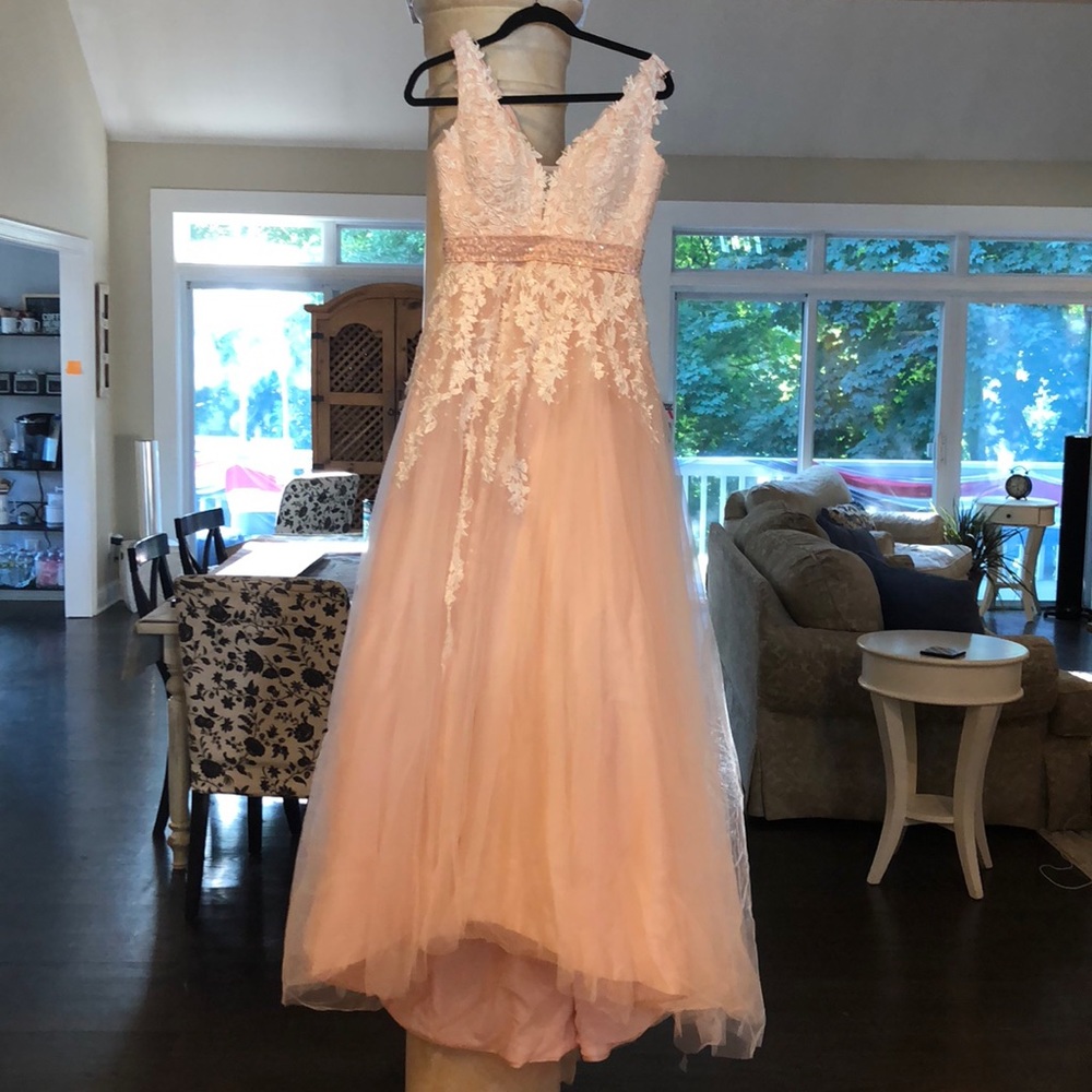 Pale pink prom dress